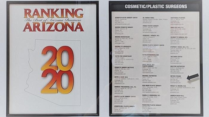 Victor Eyecare has been voted one of the top Cosmetic/Plastic Surgeons for 2020