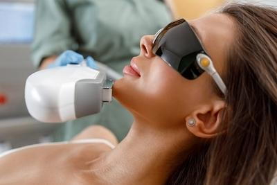 Illustration of IPL Treatment on clinic