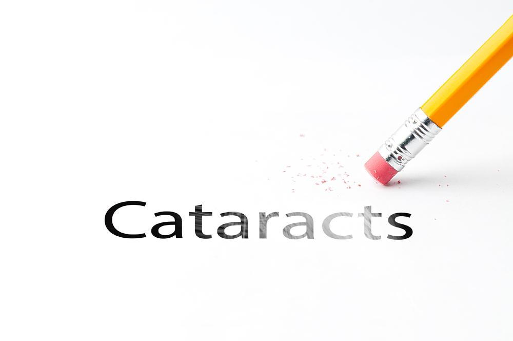 the word cataracts being erased