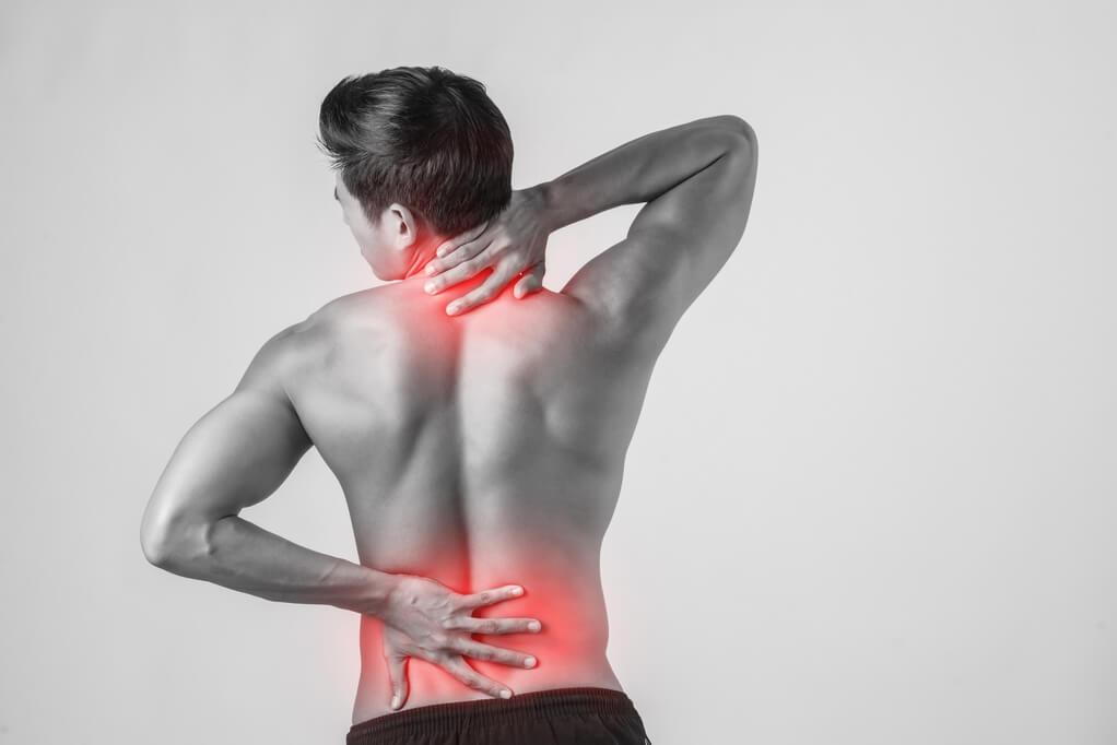 person experiencing back pain