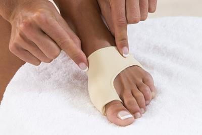 Bunion Braces on a persons foot