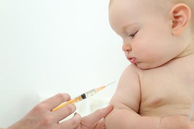 Newborn during scheduled vaccine appointment