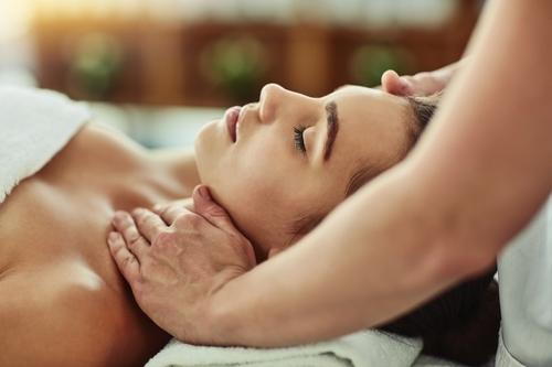 woman receiving a massage