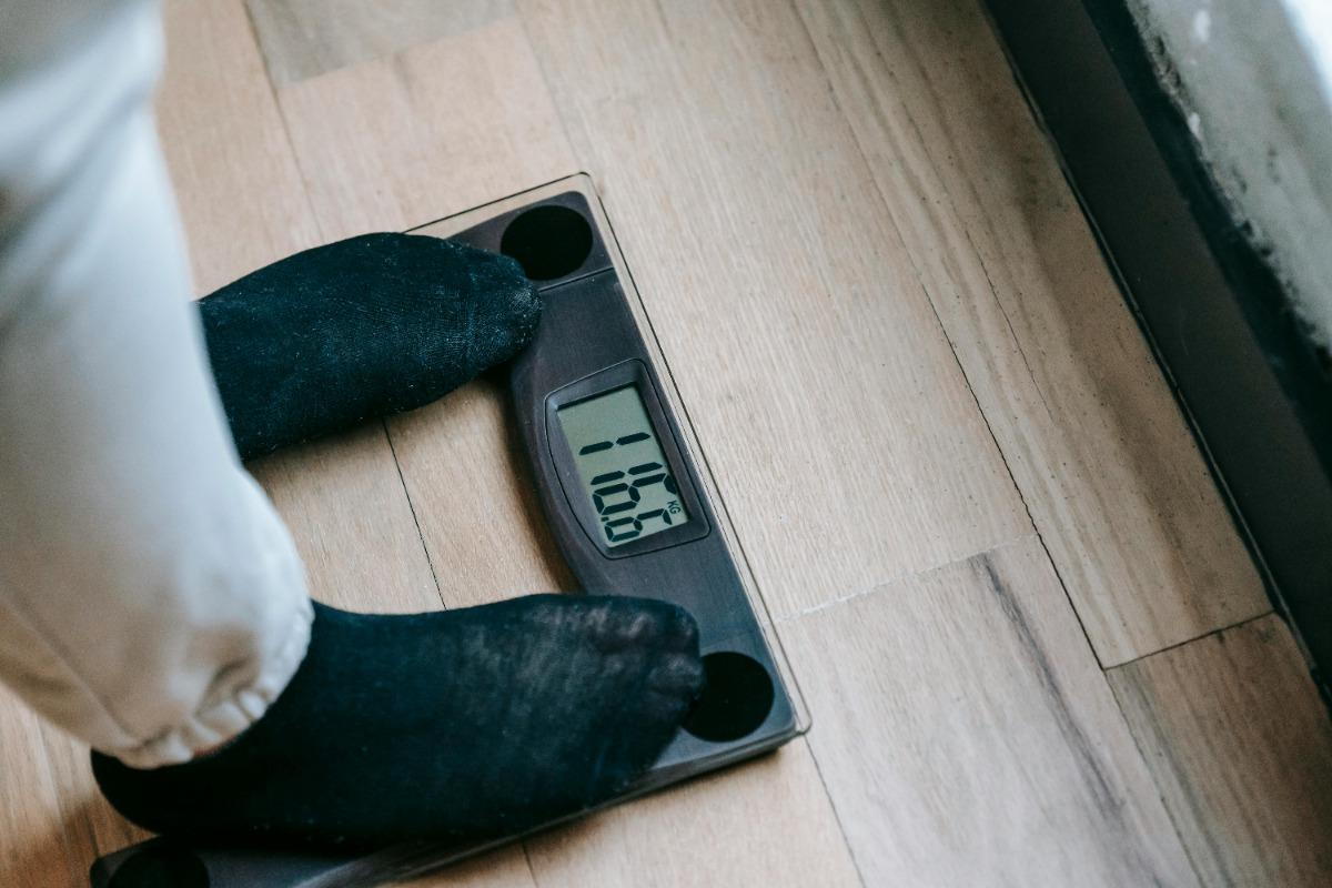 Person on weight scales