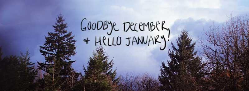 Goodbye December hello january banner