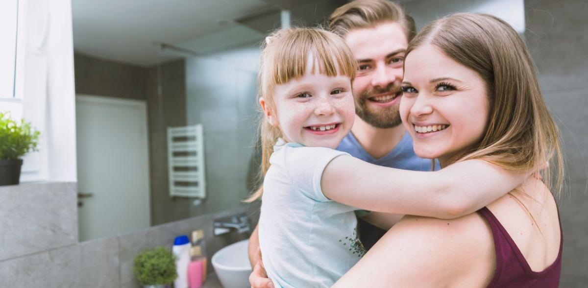 Smiling dental patient