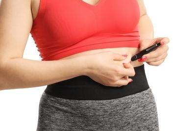 Illustration Weightloss Injection in overweight woman