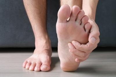 Illustration of Plantar Fasciitis on a person