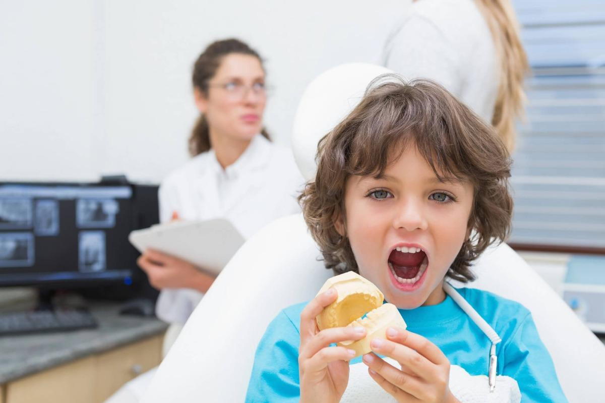 kid during appointment for Suffolk County Pediatric Dentistry