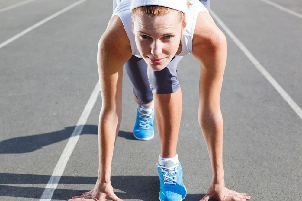 image of an athlete preparing to run