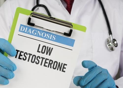 Concept image of low testerone in notes
