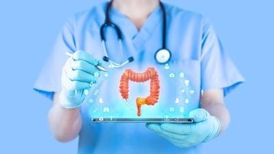 Concept image Colorectal Surgeon with graphics