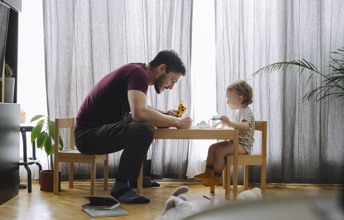 Man Spending Parenting Time With Child