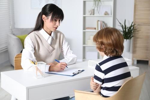 Child receiving treatment for attention-deficit/hyperactivity disorder