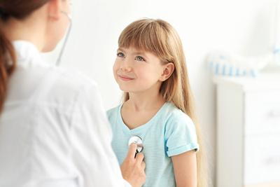 Young girl check by the doctor on clinic