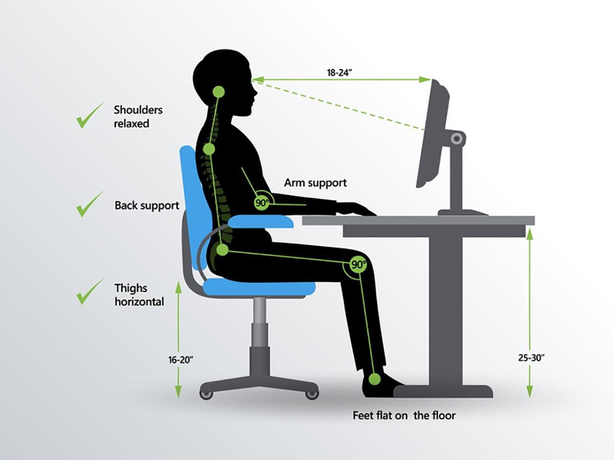 Chair support clearance for neck pain