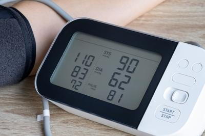 Illustration-of-Low-Blood-Pressure-in-Blood-Monitor-Machine.