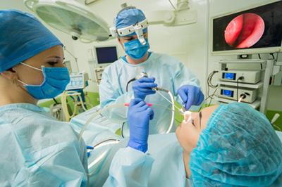 Sinus Surgery Procedure on Surgery room with the doctor