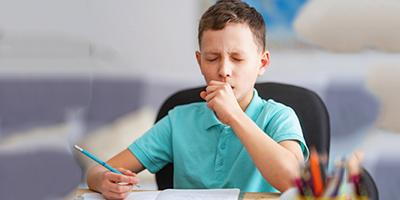 Student-Experiences-Coughing-from-Allergy-During-Homework-Time