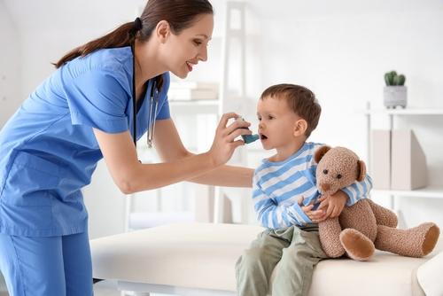 Child Receiving Asthma and Allergy Prevention Consultation with Pediatrician