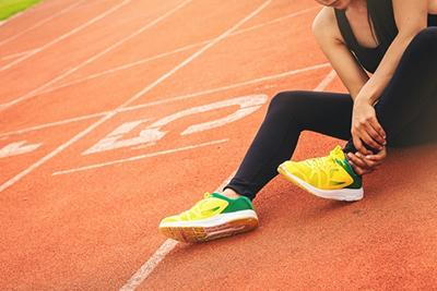 Recurrent ankle sprain in athlete