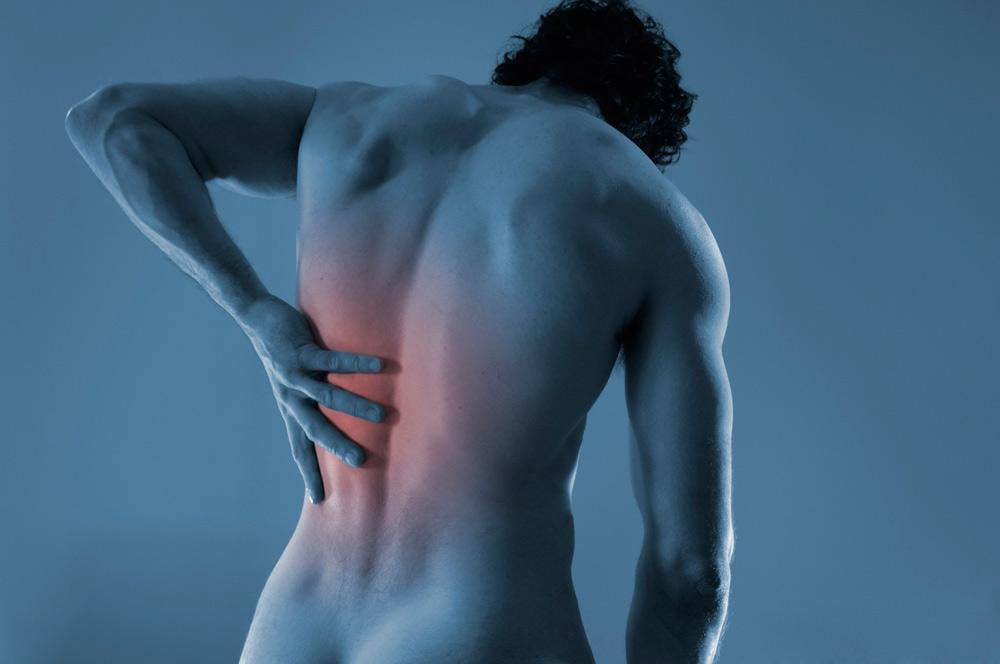 man having back pain