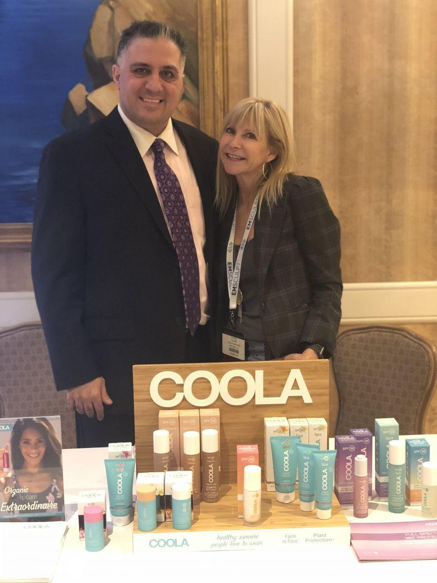 Dr. Alex at the Coola booth