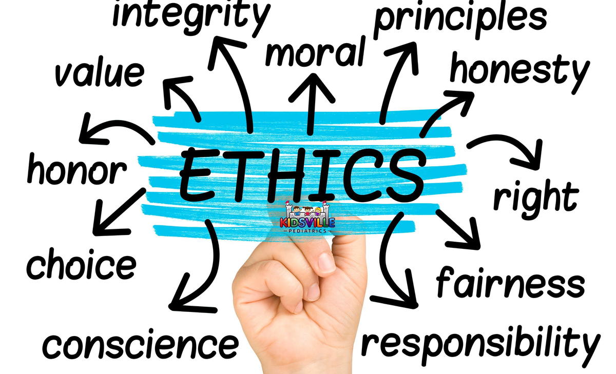 Ethics Word Cloud tag cloud isolated.