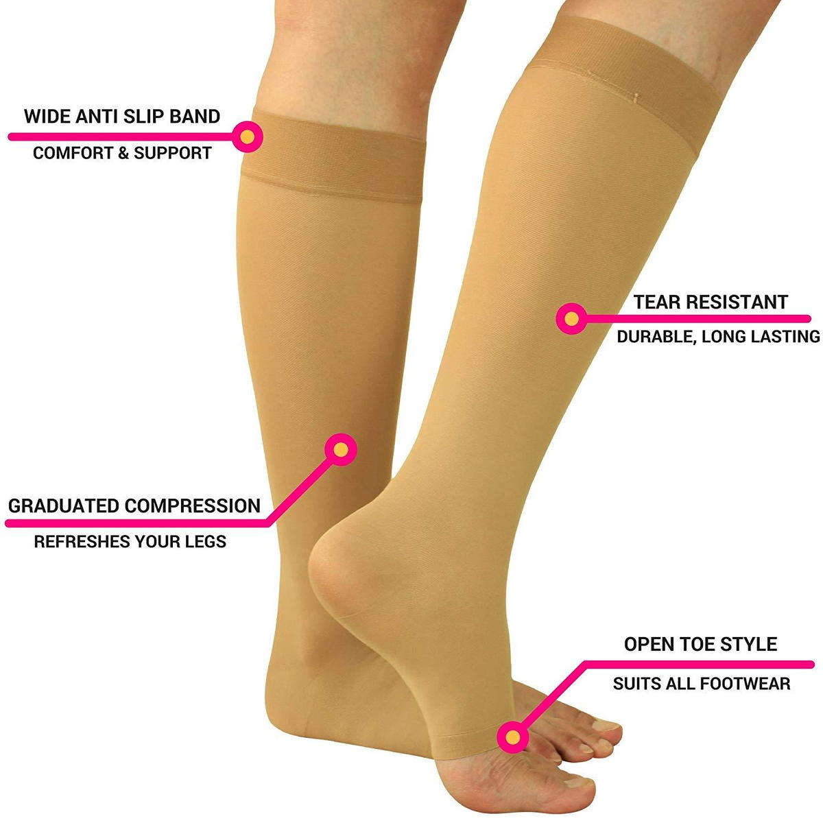 Compression Support Stockings, Varicose Vein Socks Tightening