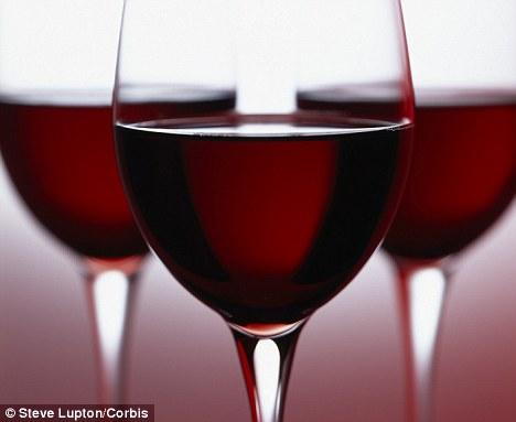 Description: Drink up: Women who drink three glasses of wine a week could be halving their risk of arthritis