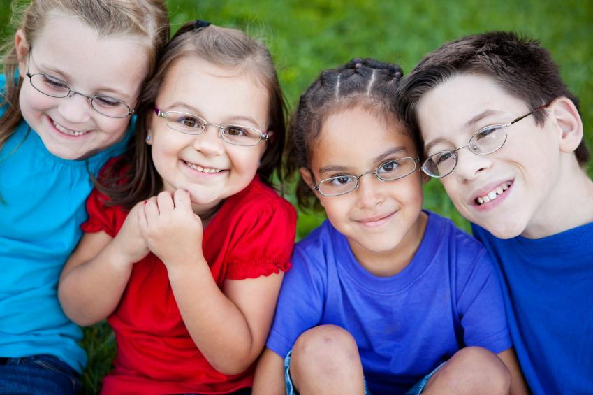 Kids in Ashburn with glasses from OptimEYES
