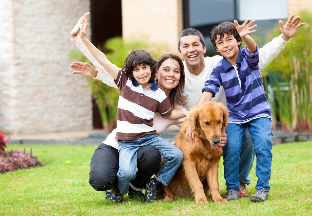 family in Reisterstown celebrating National Dog Days