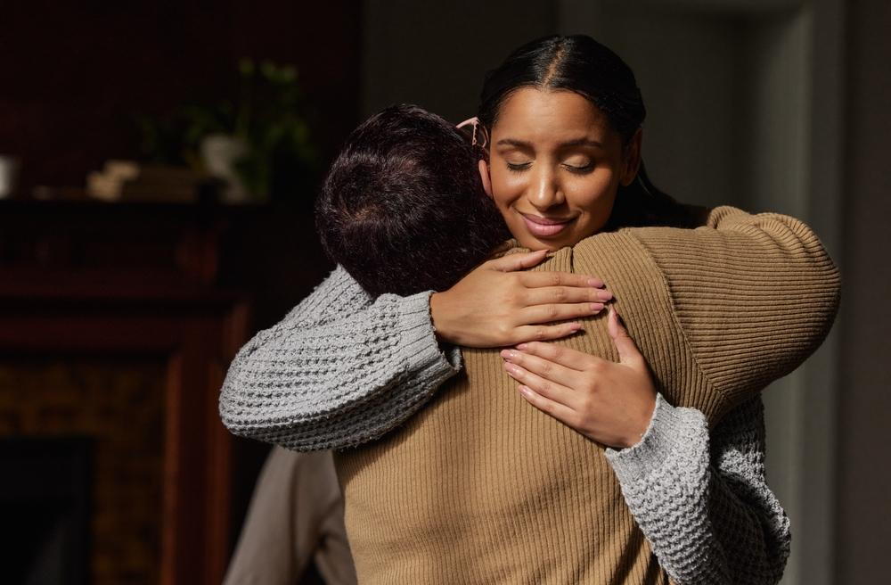 Therapist and Patient Hugging