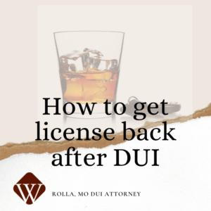 Restore License After DWI