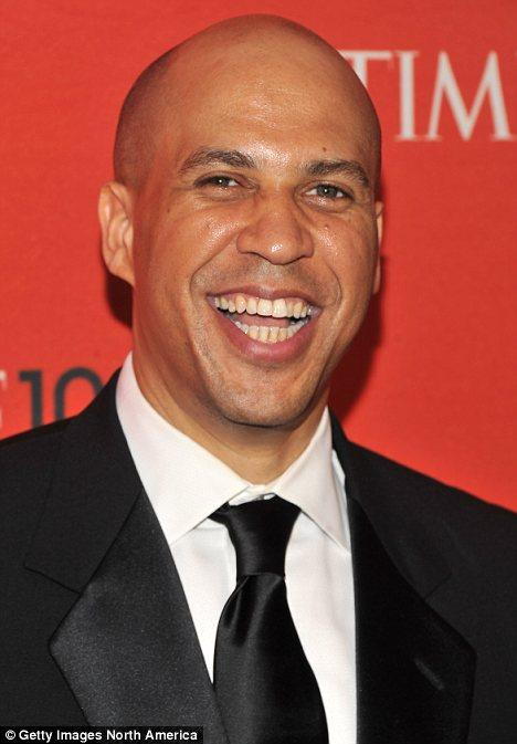 Description: Manscaping: Newark mayor Cory Booker (above) has admitted that he sneaks out of his home to get midnight manicures and pedicures