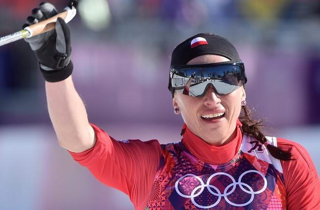 Justyna Kowalczyk of Poland after the Women’s 10km Classic competition at the Laura Cross Country Center during the Sochi 2014 Olympic Games,