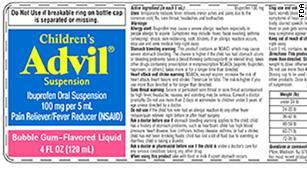 Consumers should discontinue use of recalled children's Advil.